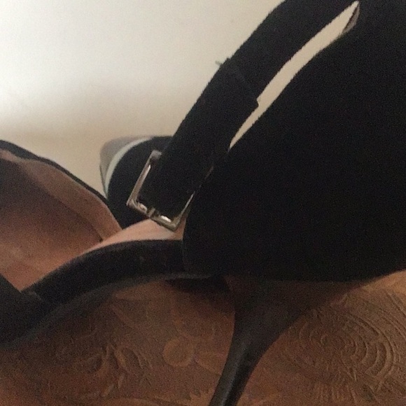 Jeffrey Campbell Koons Silver Cap Toe Mesh Band Ankle Strap Black Stillettos S10 - Picture 9 of 10